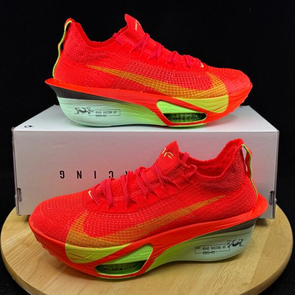 Men's 10.5 Nike Air Zoom Alphafly NEXT% 3 'Bright Crimson Lime Blast' FD8311-600 - Picture 1 of 10